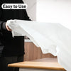 Auros 10-Pack White Plastic Tablecloths 54x108, Fits 6-8FT Rectangle Tables