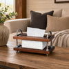 TNCANJU Wooden Tissue Box Holder for Soft Packs, Rectangular Cover, Walnut