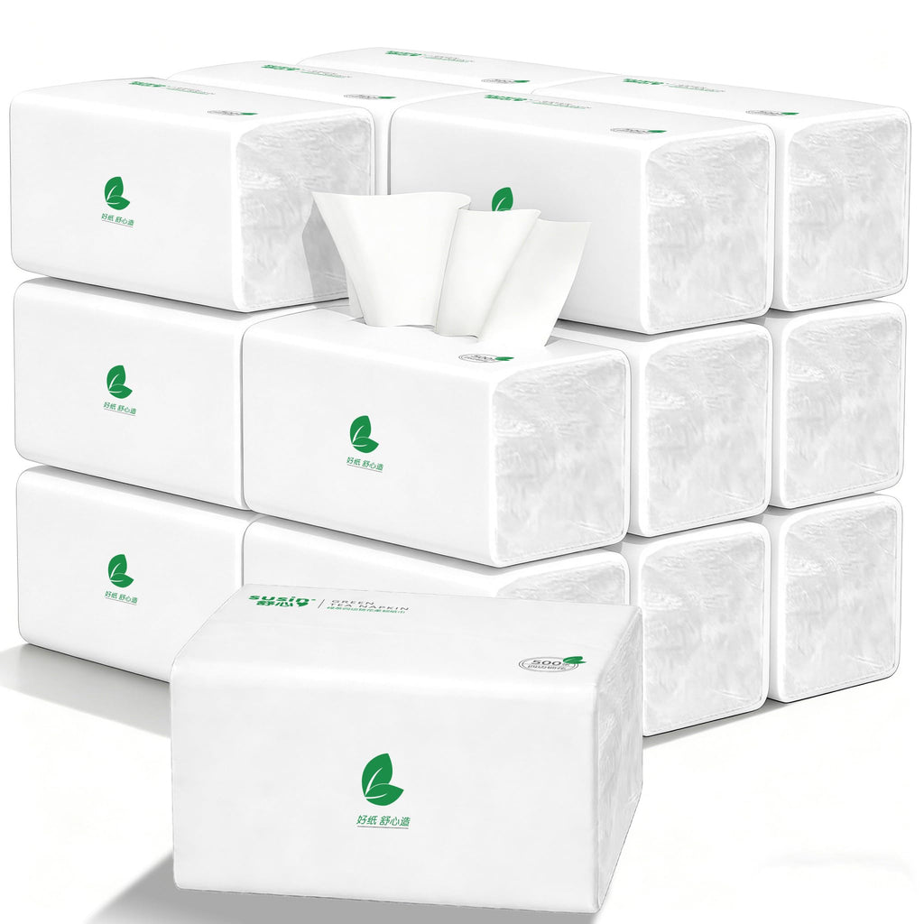 Small Facial Tissues 9000 Sheets of 18 Packs [Not in Box] 5-Ply 1800 Draws Extra Thick & Ultra Soft Travel Paper Tissues, Unscented Bulk Supply Soft Pack Household Tissues for Home, Office and School