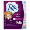Puffs Facial Tissues Ultra Soft, 24 Family Rectangle Boxes, 124 Facial Tissues per Box, Allergies and Colds (Packaging May Vary)