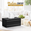 LUXMODE Handmade Metal Matte Black Tissue Box Cover Rectangle – 9x5.1x3.9 Inch – Open Bottom - Modern Tissue Box Holder for Bathroom, Living Room, Bedroom & Office Décor