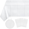 Ragnhild 3 Pack White Paper Tablecloths for Rectangle Tables, 3 Ply Paper Disposable Table Cloths for Parties, Bulk Rectangle Party Table Cover for Birthday, Wedding, Anniversary, Banquet, 54x108Inch