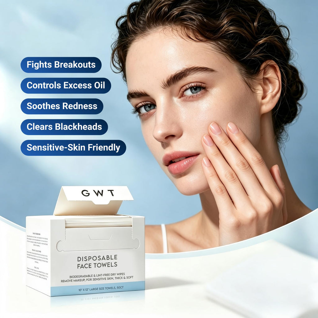 GWT Disposable Face Towels XL, 50 Count