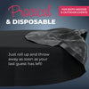 HOUZZKINGZ USA Black Paper Tablecloths for Round Tables | 82" 4 Pack | 3-Ply Premium Paper & Plastic Table Cloths for Parties Disposable