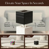 Monarch Abode Tissue Box Cover Square – Handcrafted Border Embossed Black Metal Tissue Holder Box for Bathroom Accessory, Aesthetic Decorative Facial Napkin Cube for Modern Home Decor