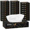 Premium Facial Tissues, Black & Gold Luxury Box, 2-Ply Soft & Strong, Hypoallergenic, 100 Sheets per Box, 30-Pack, 3000 Total Sheets