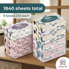 Price Value Facial Tissues, Soft Facial Tissue - 8 Boxes, 230 Sheets Per Box (1,840 Total Sheets), Gentle & Durable Tissue Boxes Bulk for Home, Office & Travel (Pack of 2)