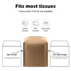 Tissue Box Cover, Tclouda, Modern PU Leather Square Tissue Box Holder for Creative Decorative, Ideal for Bathrooms/Office/Car/Nightstand/Outdoor Tent/Dining Table, 5"X5"X5", Single Claybank