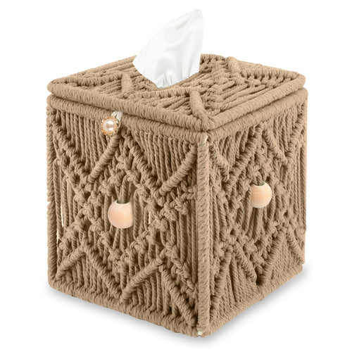 KaloKalo Tissue Box Cover Decorative Square Paper Holder for Bathroom