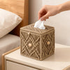 KaloKalo Tissue Box Cover Decorative Square Paper Holder for Bathroom