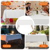 xozeooeu 15 Pack White Paper Tablecloths for Rectangle Tables 55 x 108 Inch, 3 Ply Disposable Table Cloths with Plastic Backing for Wedding, Birthday Party, Banquet
