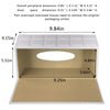 High-end Fashion Pu Leather Tissue Box Holder Cover Rectangular,Napkin Facial Tissues Cube Dispenser,Tissue Cover Decorative Container with Magnetic Bottom for Home Office Car (White)