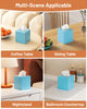 Tissue Box Cover, Square Plastic Tissue Box Holder with Anti Slip Base, Modern Decor Facial Napkin Holder for Bathroom Vanity Countertop, Bedroom Dresser, Night Stand, Parlors, Offices, Blue