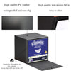 RHCSZ PU Leather Tissue Box Cover Square,Upgrade Large Size Napkin Holder Pumping Paper Case Dispenser,Facial Tissue Holder with Magnetic Bottom for Home Office Car Hotel Restaurant Black (Black-1)