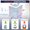 Acrylic Tissue Box Holder, Clear Dispenser for Facial Tissues, Napkins, and Dryer Sheets. Perfect for Bathrooms, Desks, Countertops, Vanities, Bedrooms, and Nightstands (Square, Iridescent)