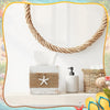 Thyle 2 Pcs Christmas Coastal Tissue Box Cover, Rustic Square Tissue Holder