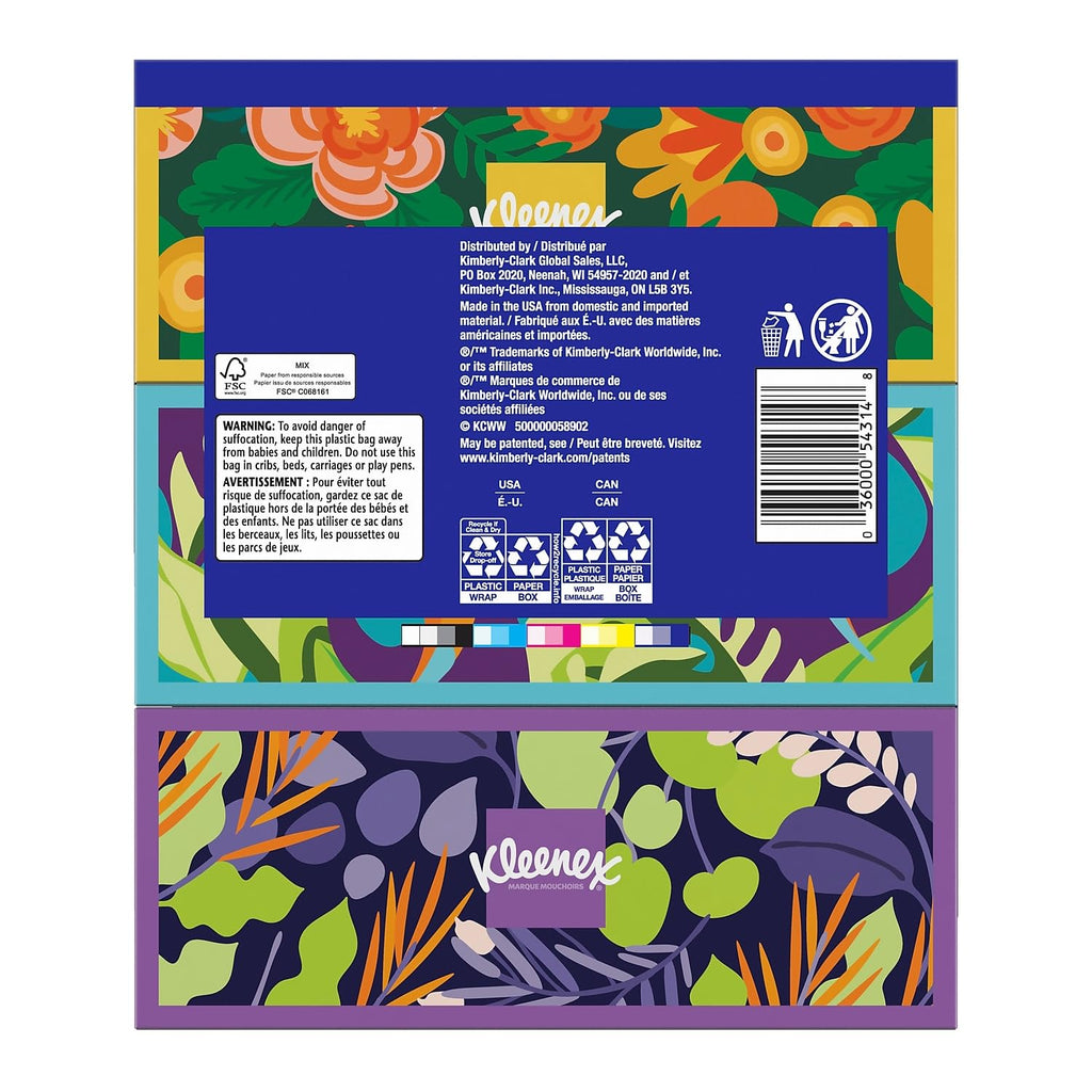 Kleenex Ultra Soft Facial Tissues, 3 Flat Boxes, 110 Tissues per Box (330 Total Tissues)