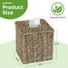Seagrass Tissue Box Cover Square, Handwoven Facial Tissue Box Holder