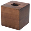 Tissue Box Cover, Square Tissue Box Holder, Acacia Wood Facial Paper Holder for Bathroom, Bedroom, Dinner Table, Office (1 Pack, 5.7 x 5.7 x 5.7 inch)
