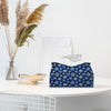 PaJiaNi Winter Snowflake Navy Tissue Box Cover Rectangle for Holiday Decor