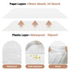 SWGIEEI White Paper Tablecloths for Rectangle Tables 10 Pack, 54''×108'' Disposable Table Cloth for 3-9 Ft Tables, Paper & Plastic Party Table Cover for Birthday, Outdoor, Wedding, Banquet