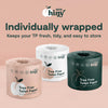 ecoHiny Premium Bamboo Toilet Paper 12 Mega Rolls 3ply 350 Sheets PFAS Free