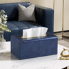MEIBOOCH Rectangle Tissue Box Cover for Boxes Up to 3.9" Tall, Navy Blue