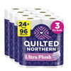 Quilted Northern Toilet Paper, Ultra Plush, 24 Mega Rolls, Bath Tissue