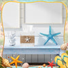 Thyle 2 Pcs Christmas Coastal Tissue Box Cover, Rustic Square Tissue Holder