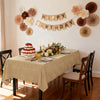 TheoZemica Kraft Paper Tablecloth for Rectangle Tables 4 Pcs, 54"×108", Waterproof Paper Tablecloths with Plastic Backing for 6-8ft Tables, 3-Ply Paper & Plastic Table Cloth Cover for Party Banquet