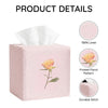 Square Tissue Box Cover Cute Set of 2, Rose & Bird of Paradise