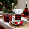 Fourluoo Tissues, Red, Black, Buffalo Plaid