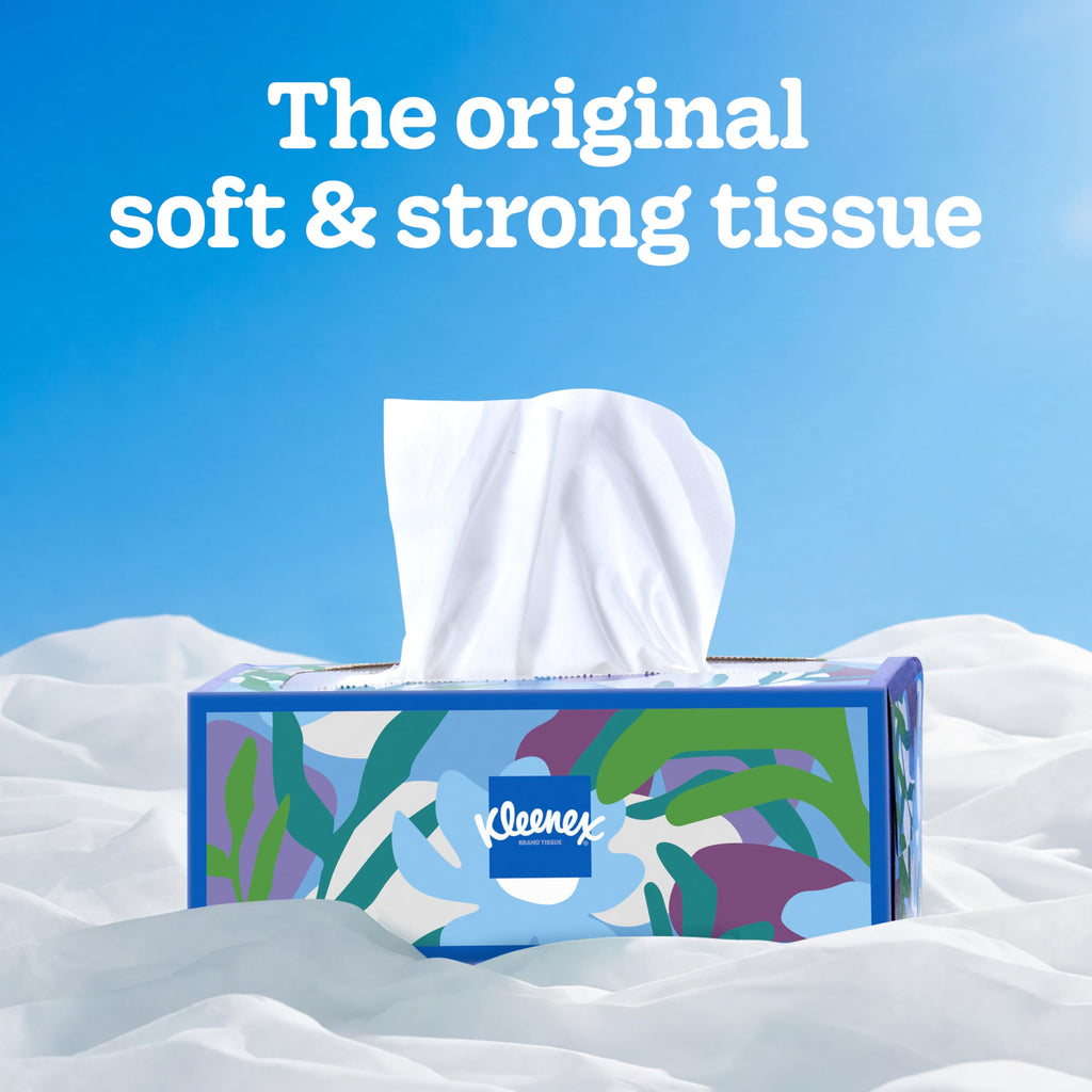 Kleenex Trusted Care Facial Tissues, 8 Flat Boxes, 200 Tissues per Box