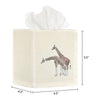 EmbroideryLinen.VN Square Tissue Box Cover Cute Set of 2, Giraffe
