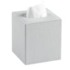 JLAMBOM PU Leather Tissue Box Cover Square Tissue Box Holder (Grey)