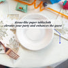 [6 Pack] White Square Tablecloths 54x54 Inch, Disposable Paper Table Cloth for Square and Round Tables, Waterproof 3-Ply Paper & Plastic Table Cover for Labor Day Thanksgiving Wedding Baby Shower