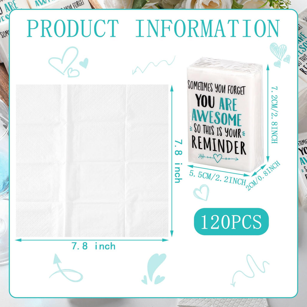 Fuutreo 120 Pack Pocket Tissues Travel Packs Bulk, 3 Ply Individual