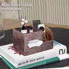 YAPISHI Tissue Box Cover Square,Cube Tissue Box Holder with Storage Tray