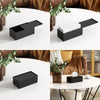 FEMELI Matte Black Long Tissue Boxs Covers Holder Rectangular Acrylic Home
