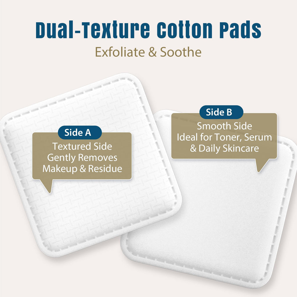 Ourmed Life Large Cotton Pads for Face, 3 x 3 Makeup Remover Pads, 120 ct