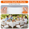 xozeooeu 15 Pack White Paper Tablecloths for Rectangle Tables 55 x 108 Inch, 3 Ply Disposable Table Cloths with Plastic Backing for Wedding, Birthday Party, Banquet