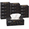 Premium Facial Tissues, Black and Gold Luxury Box Design, 2-Ply, 200 Sheets Per Box, 15 Pack, Hypoallergenic