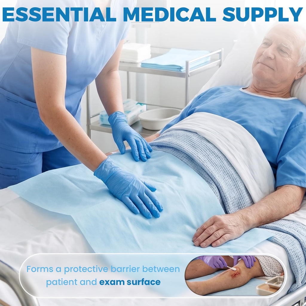 SCTOARIELT Disposable Stretcher Drape Sheets, 40 in x 72 in, 25 Count