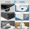 2 Pack Tissue Box Cover, Square Plastic Tissue Holder Non-Slip Base, Marble
