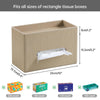 MEIBOOCH Plus Size Tissue Box Cover, Rectangle Tissue Box Organizer, Wood