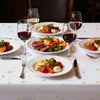 4 Pack Gold Plastic Tablecloths, Waterproof Disposable Party Table Covers
