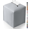 Tissue Box Cover, Tclouda, Modern PU Leather Square Tissue Box Holder for Creative Decorative, Ideal for Bathrooms/Office/Car/Nightstand/Outdoor Tent/Dining Table, 5"X5"X5", Single Gray