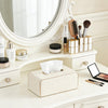 Begei Rectangular Resin Leather Look Tissue Box Cover for Home Decor
