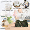 PaJiaNi Dark Green Botanical Tissue Box Cover Rectangle for Office Decor