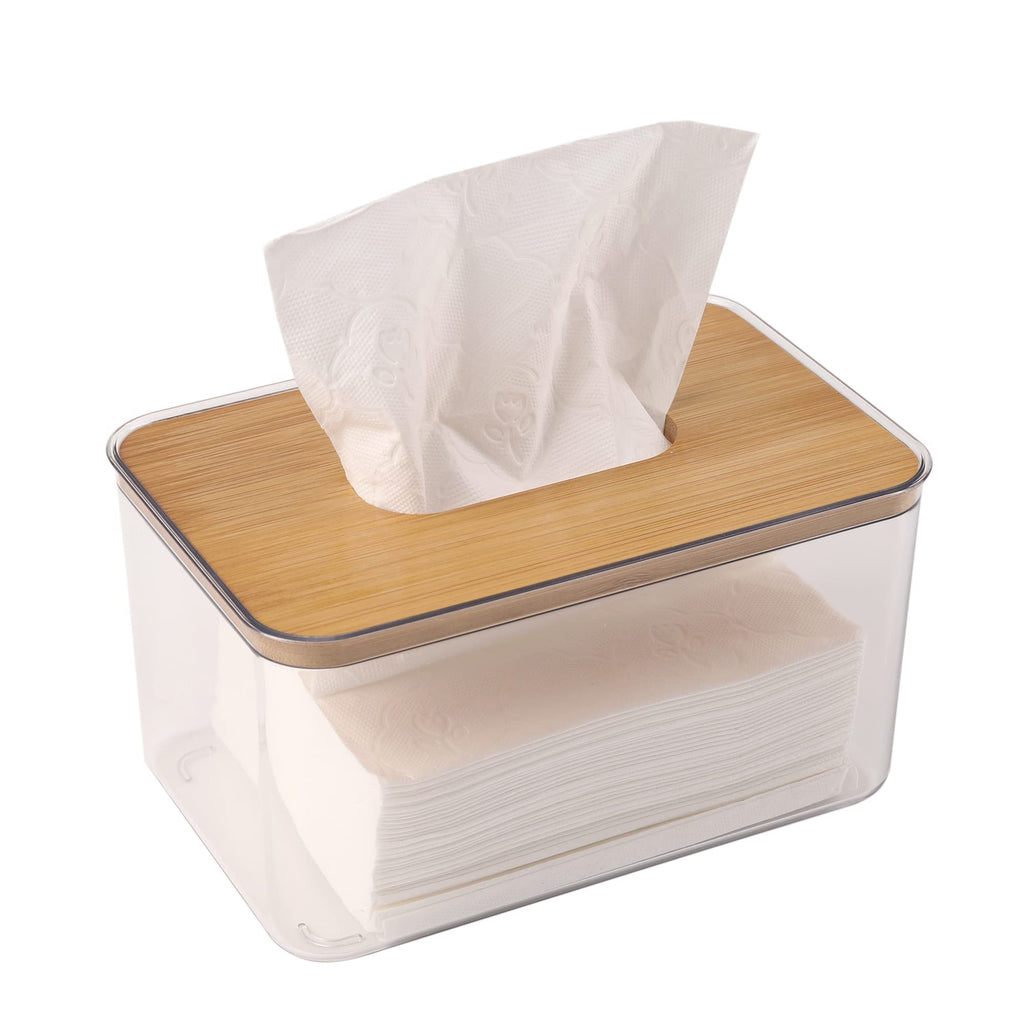 Acrylic Tissue Box, Acrylic Dryer Sheet Holder for Laundry Room, Table Clear Dryer Sheet Dispenser Rectangular